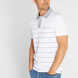 Colorblock Polo - Brand New - NEVER WORN - White Multi*